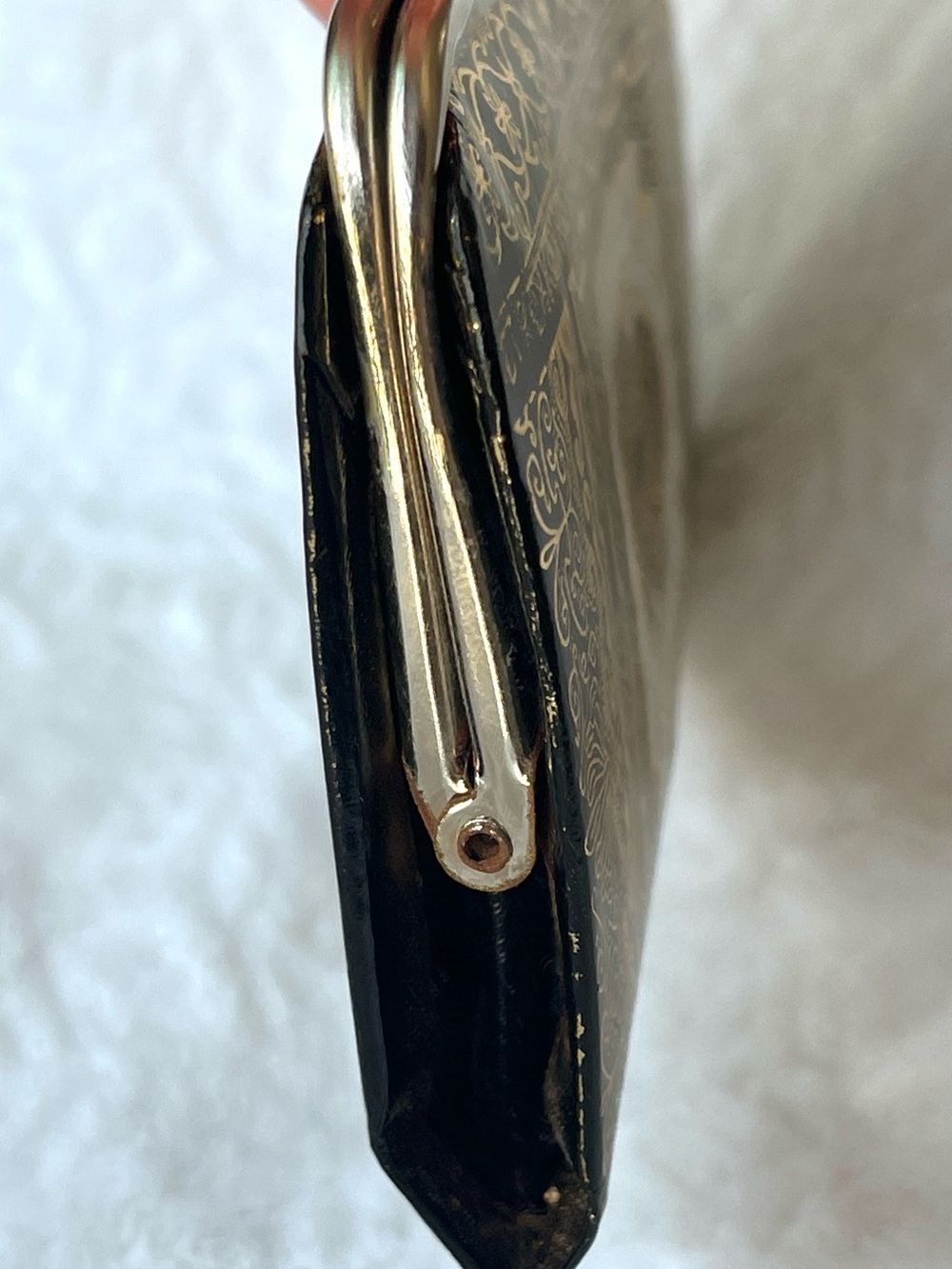 60’s Vintage Italian Florentine Leather Clutch Gold Gilt Embossed Wallet Coin - Picture 7 of 7